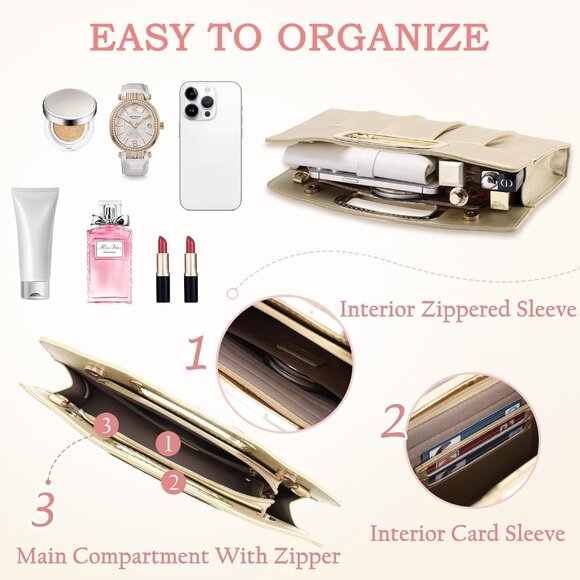 Chic Pleated Evening Clutch for Women - Versatile Handbag with Zipper Closure - Picture 5 of 7